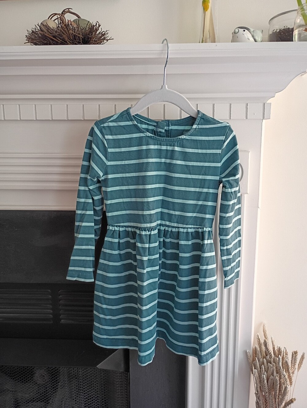 Primary 3 Stripe Long Sleeve Dress